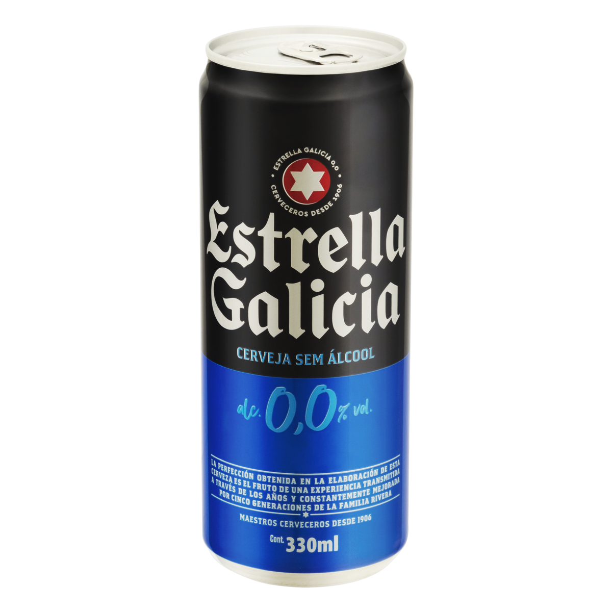 Cerveja Zero Álcool Estrella Galicia Lata 330ml