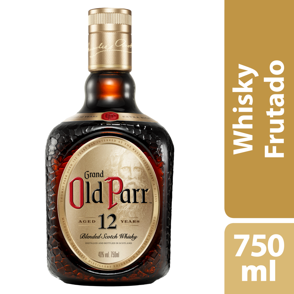 Whisky Escocês Blended 12 Anos Grand Old Parr Garrafa 750ml
