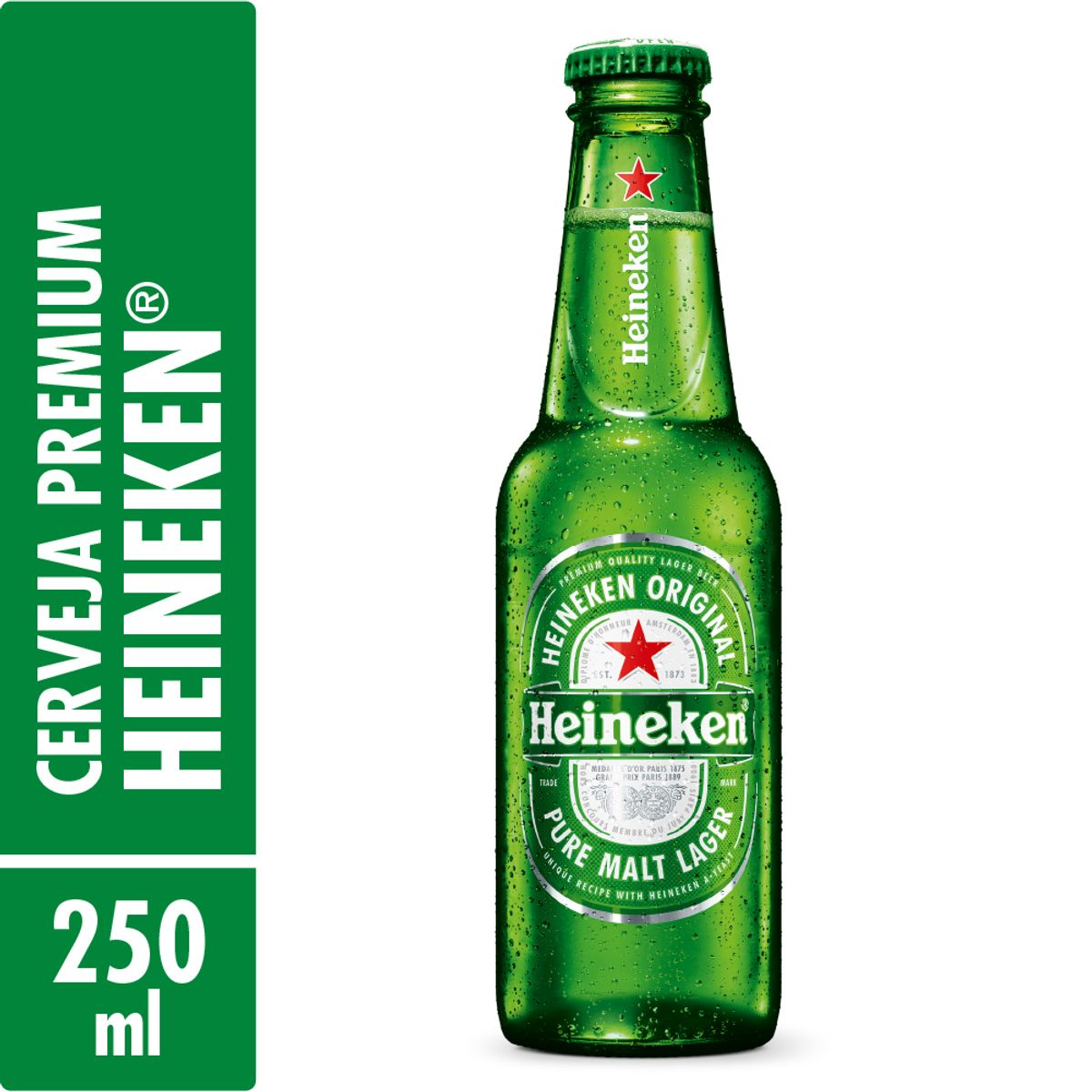 Cerveja Lager Heineken Garrafa 250ml
