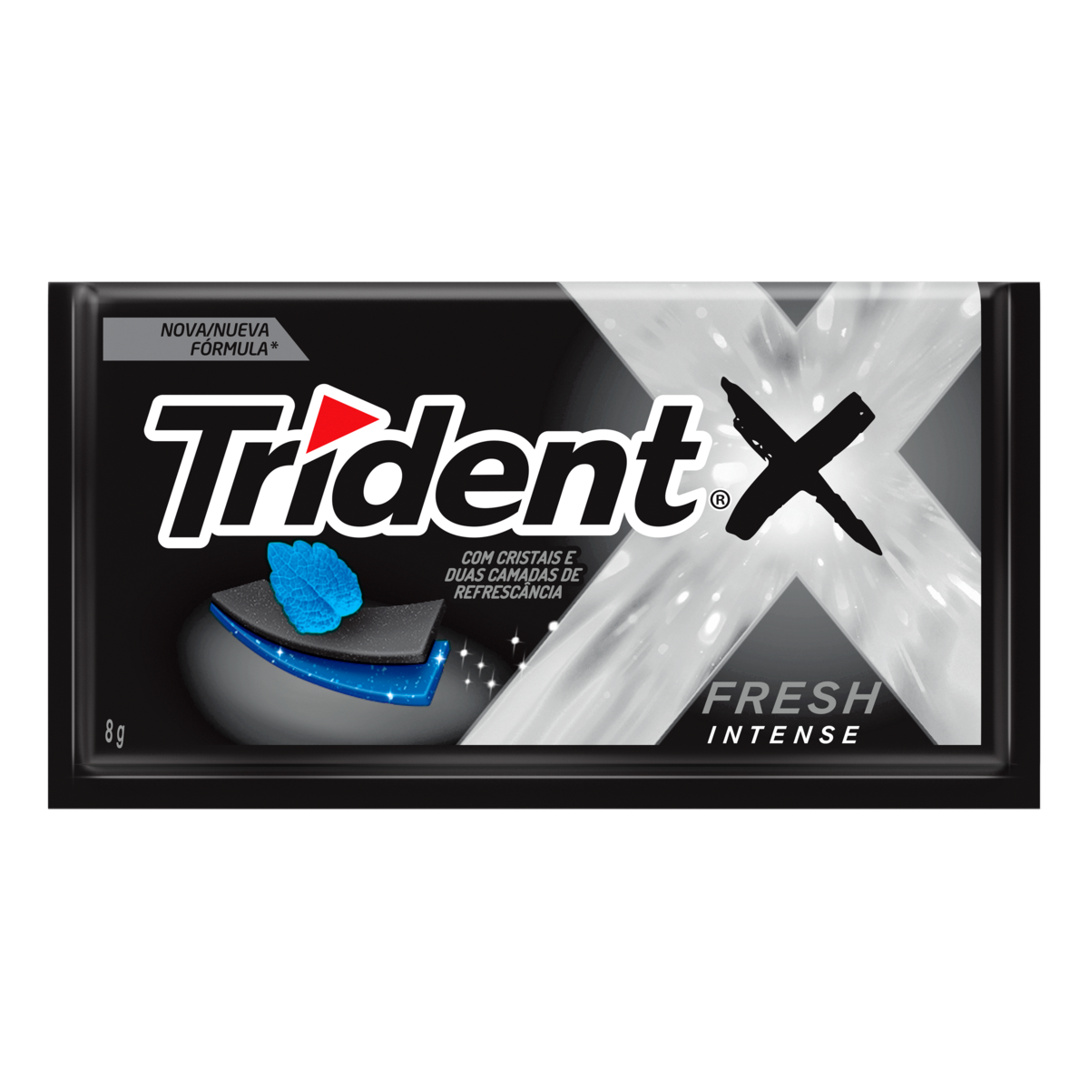 Chiclete Trident XSenses Intense Sem Açúcar 8g - Embalagem com 5 unid.